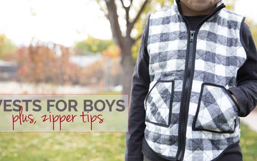 Sew the Acorn Vest with these zipper tips