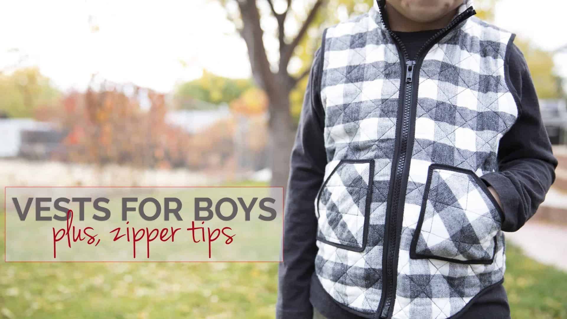 Boys zip sales up vest