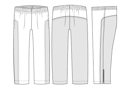 Track pants line drawing