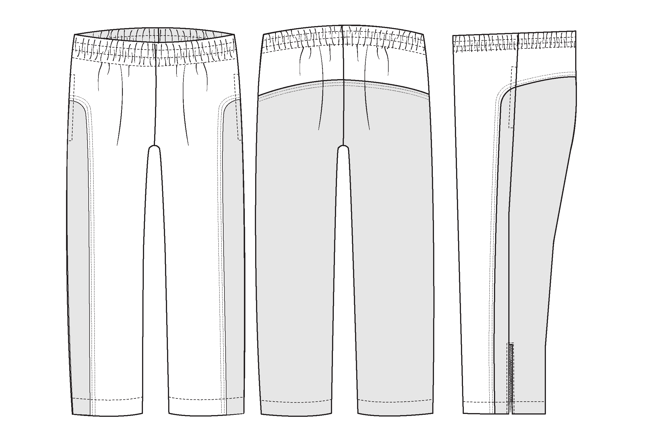 Track pants line drawing