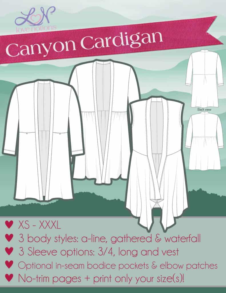 Canyon Cardigan pdf pattern