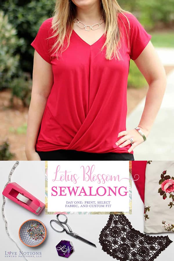 sewalong twist front lotus blossom blouse