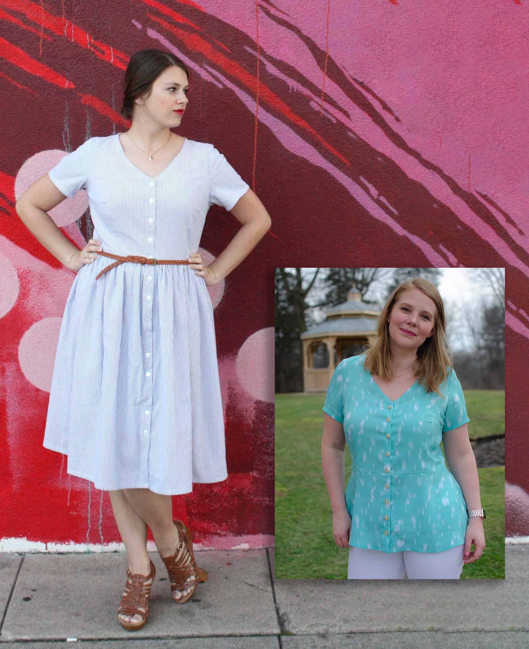 dress and peplum woven sewing pattern