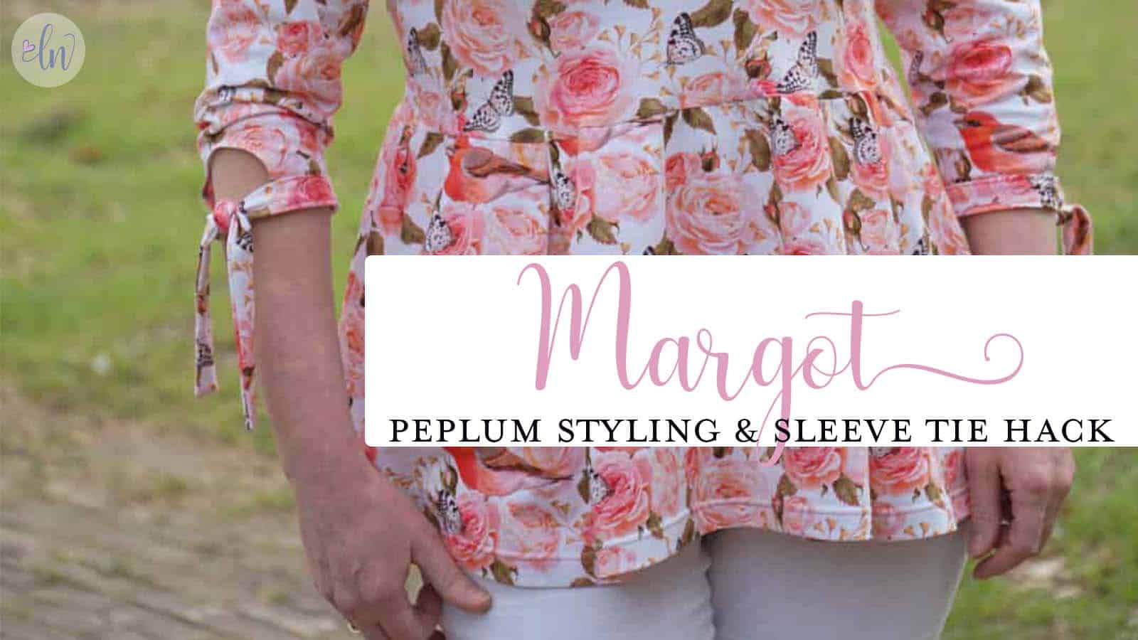 margot peplum sleeve tie