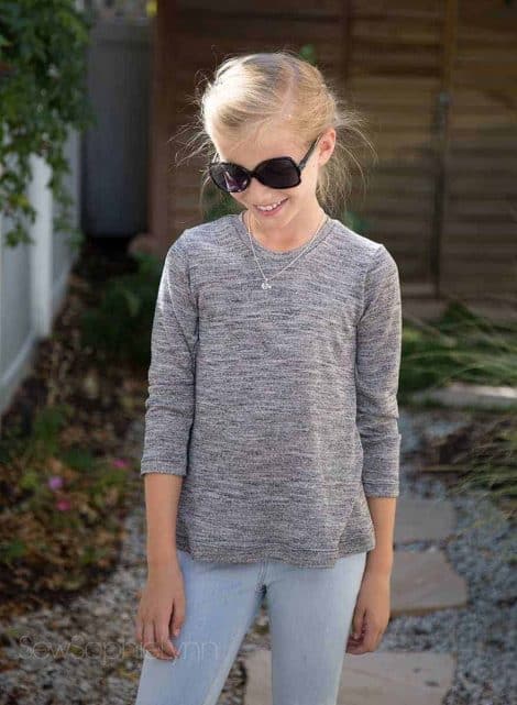 Tee for girls pdf pattern for knits