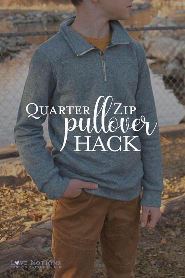 quarter zip pullover hack