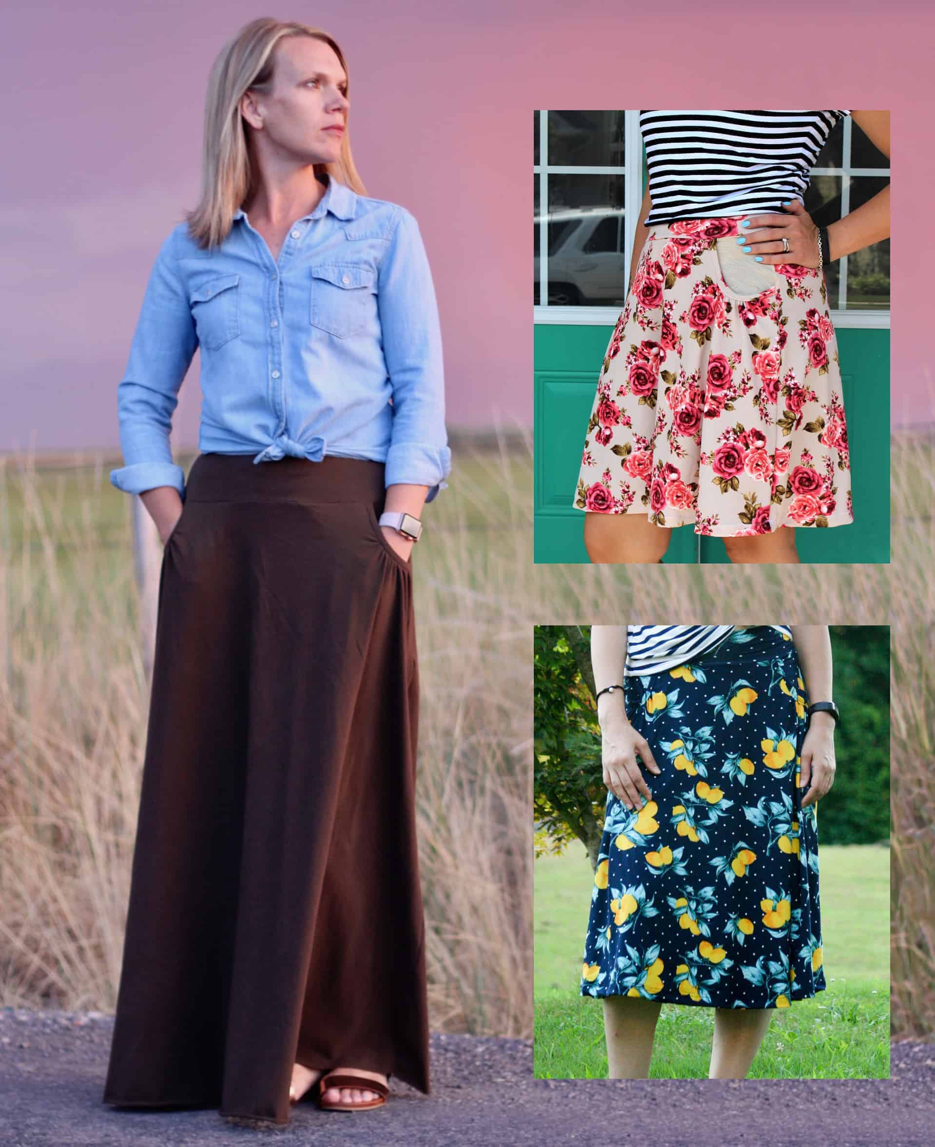 Love Notions Ravinia Skirt PDF Pattern with pockets, XS-XXXL