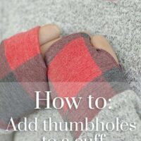 How to add thumbholes