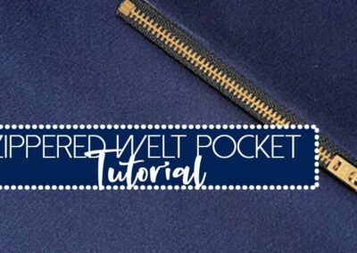 How to make a Welt Zipper Pocket