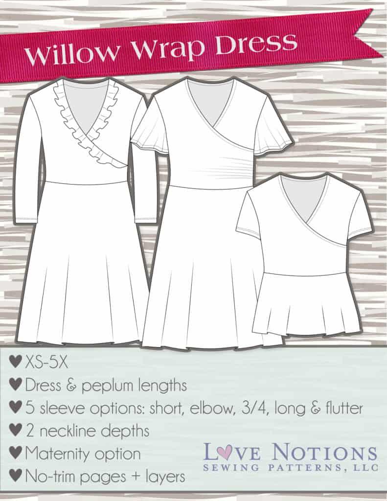 Willow Wrap Dress pdf pattern