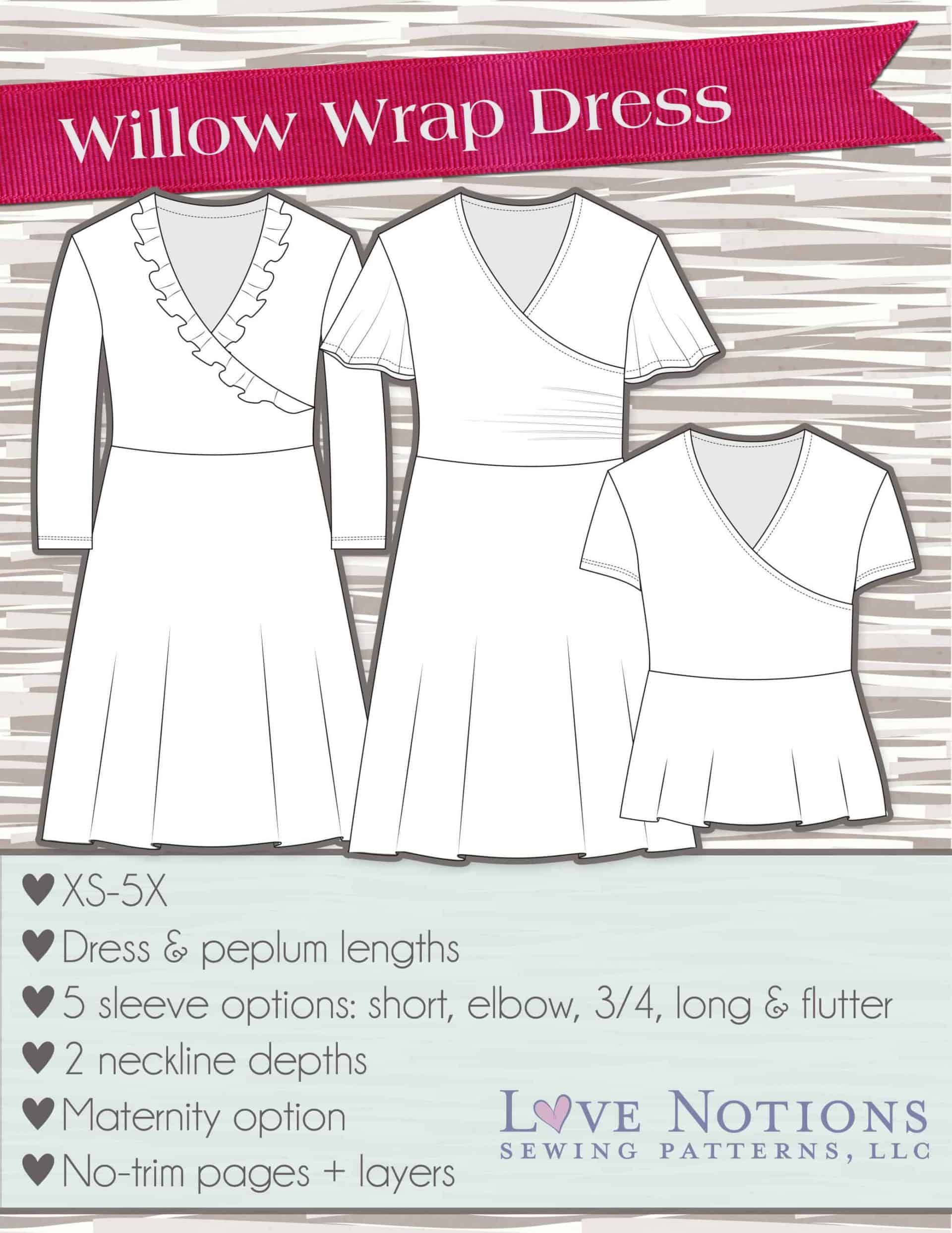 Willow Wrap Dress pdf pattern