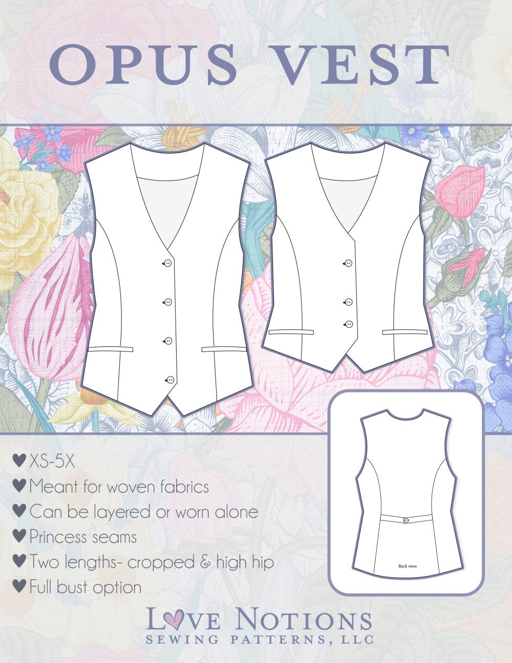 Opus Vest - Love Notions Sewing Patterns